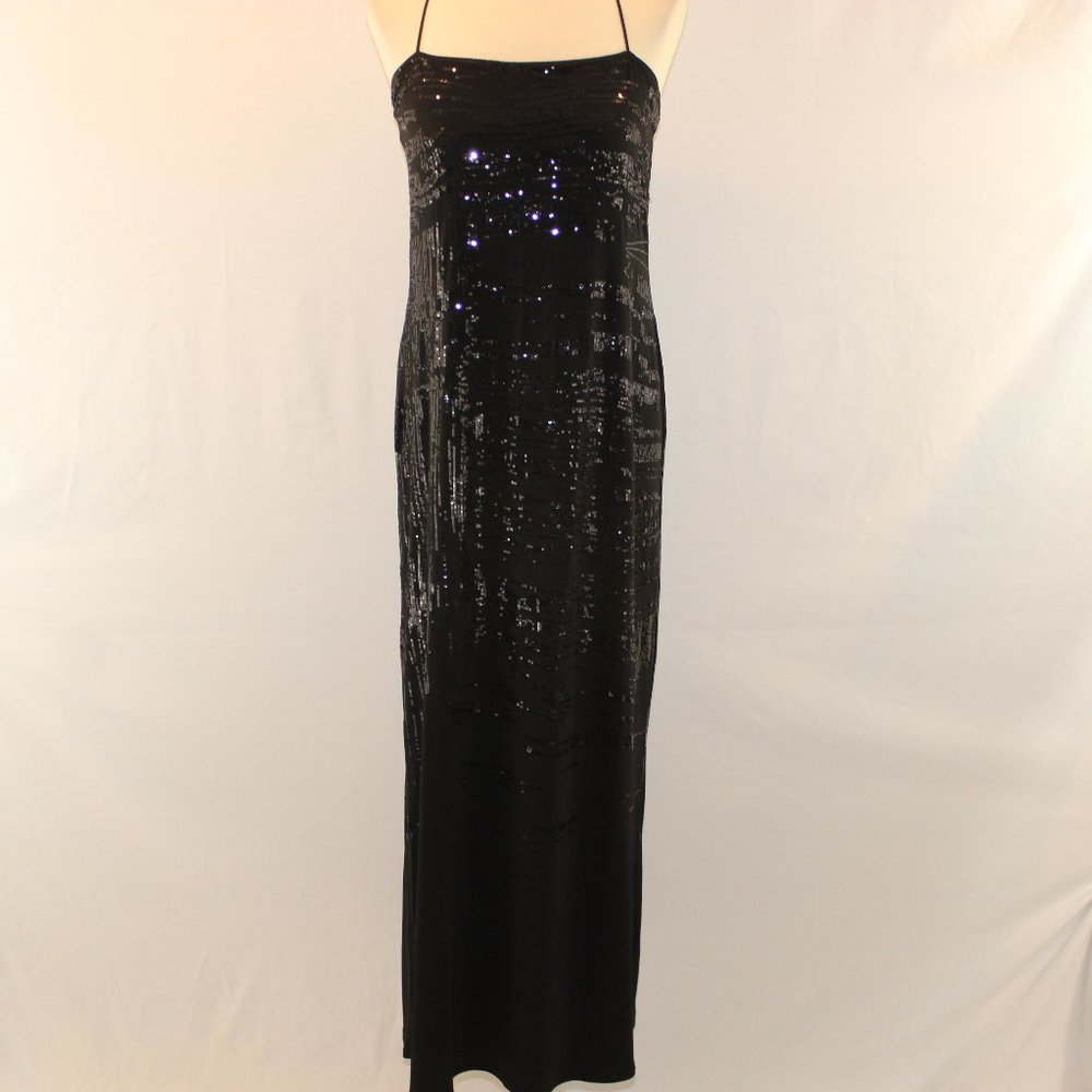 Marie France Van Damme black maxi dress